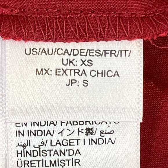 Making The Cut Skirt Jeanette's Maxi Hi Lo Pleated Skirt NWT Size XS Red Satin - Picture 13 of 13